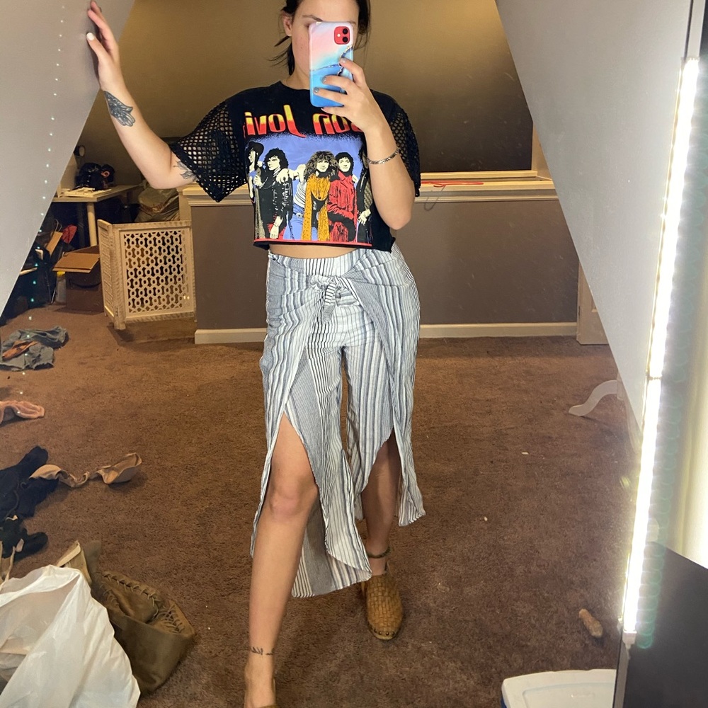 Wrap pants with build in shorts